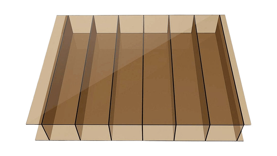 Poliwęglan komorowy brązowy 6 mm, UV, na wymiar