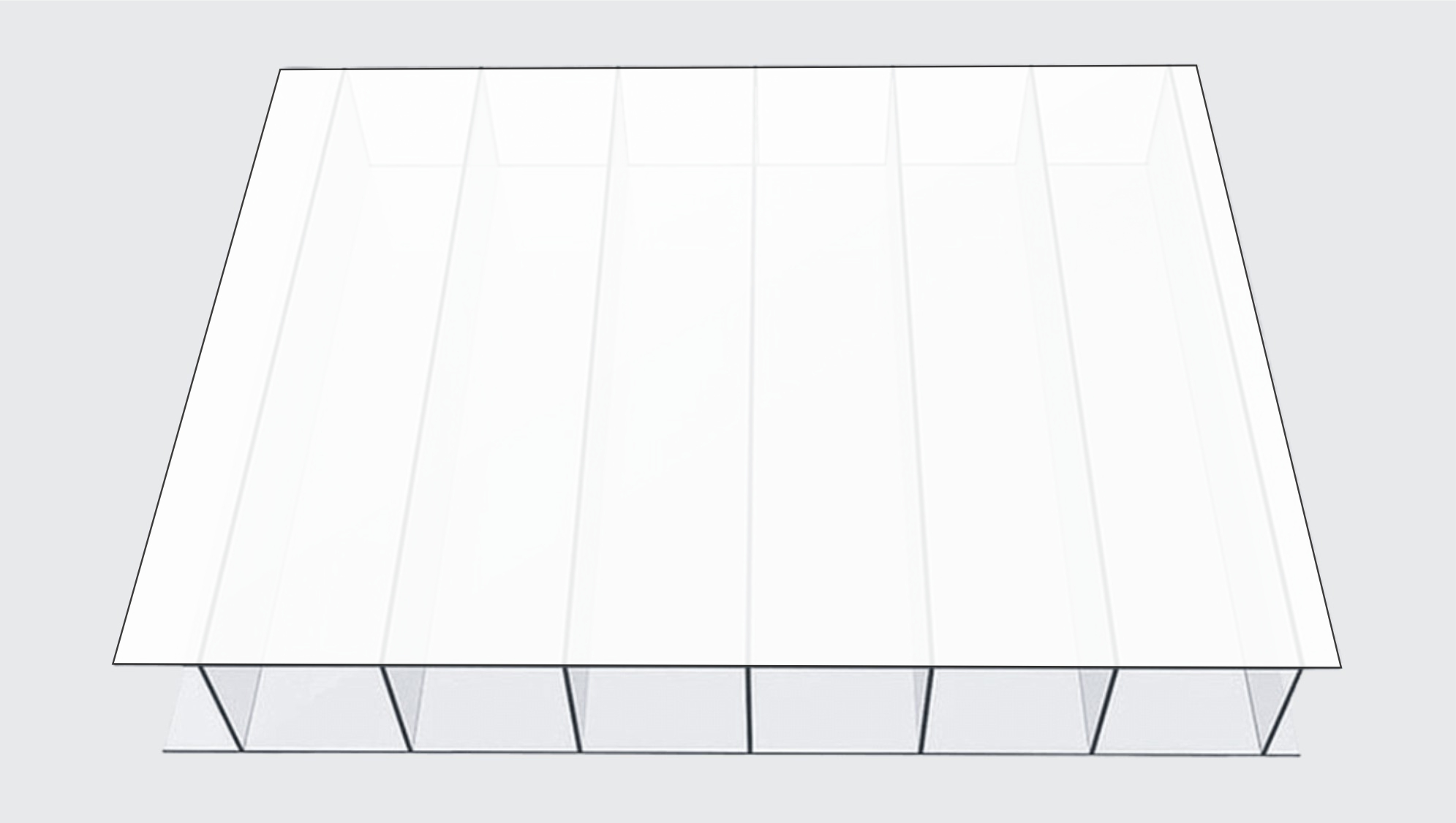 Poliwęglan komorowy opal 10 mm, UV, na wymiar