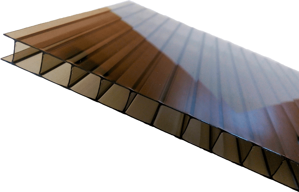 Poliwęglan komorowy brązowy 6 mm, UV, na wymiar - obrazek 2